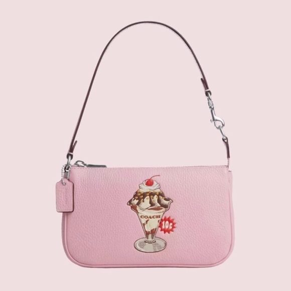 Coach Nolita 19 With Sundae Graphic Pink Shoulder Bag